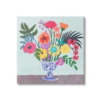 Stupell Industries Modern Bouquet in Vase Botanical & Floral Painting Gallery Wrapped Canvas Art Print Wall Art, 17 x 17