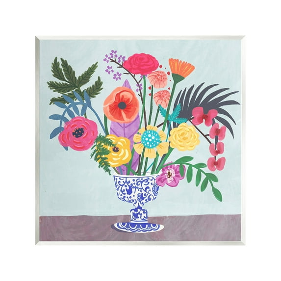Stupell Industries Modern Bouquet in Vase Botanical & Floral Painting Unframed Art Print Wall Art, 12 x 12