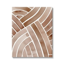 Stupell Industries Modern Brown Intertwining Lines Stripes Watercolor Detail Painting Gallery Wrapped Canvas Print Wall Art, Design by Grace Popp