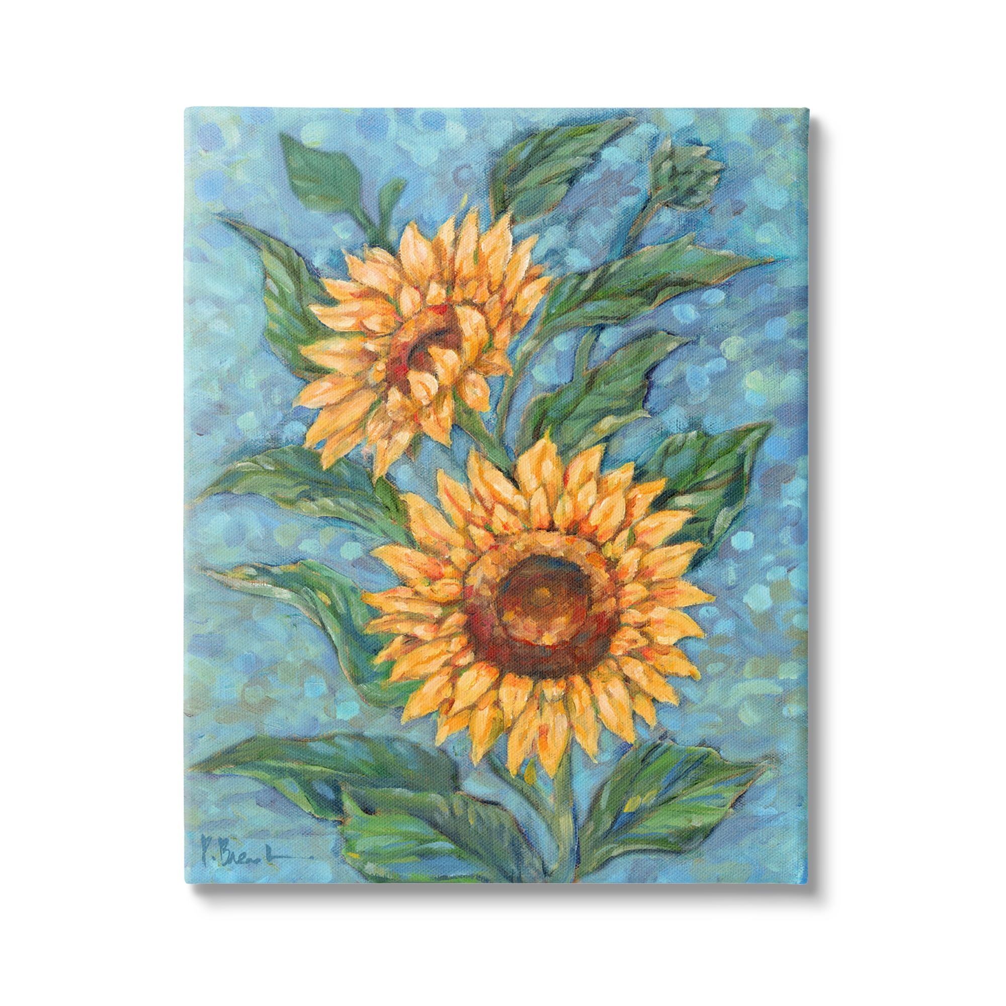 Stupell Industries Modern Brush Stroke Florals Botanical & Floral Painting Gallery Wrapped Canvas Art Print Wall Art, 24 x 30