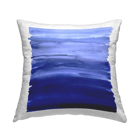 Stupell Industries Modern Brushed Blue Gradient Printed Throw Pillow Design by Allie Corbin