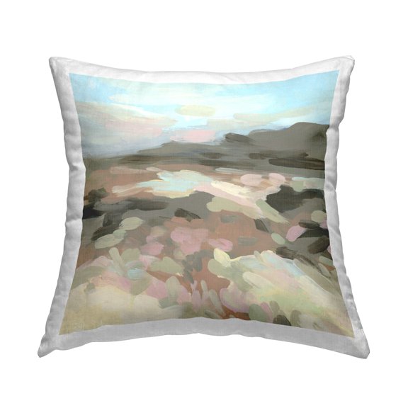 Stupell Industries Modern Brushed Landscape Decorative Printed Throw Pillow Design by June Erica Vess .