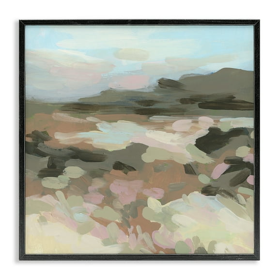 Stupell Industries Modern Brushed Landscape Landscape & Nature Painting Black Framed Art Print Wall Art, 12 x 12
