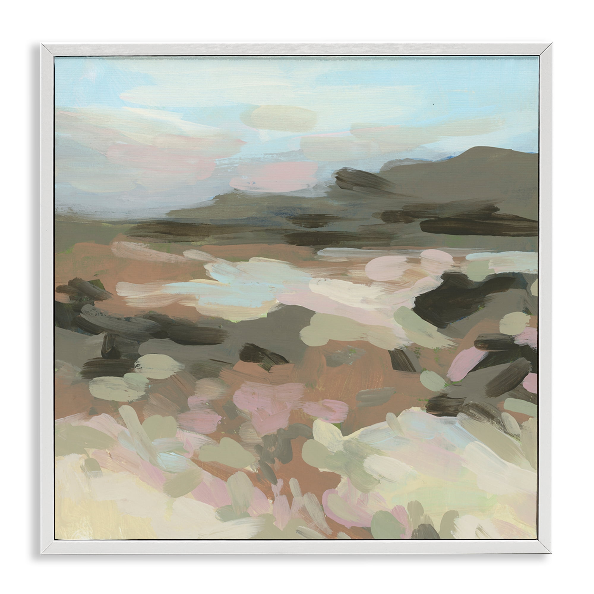 Stupell Industries Modern Brushed Landscape Landscape & Nature Painting White Framed Art Print Wall Art, 24 x 24