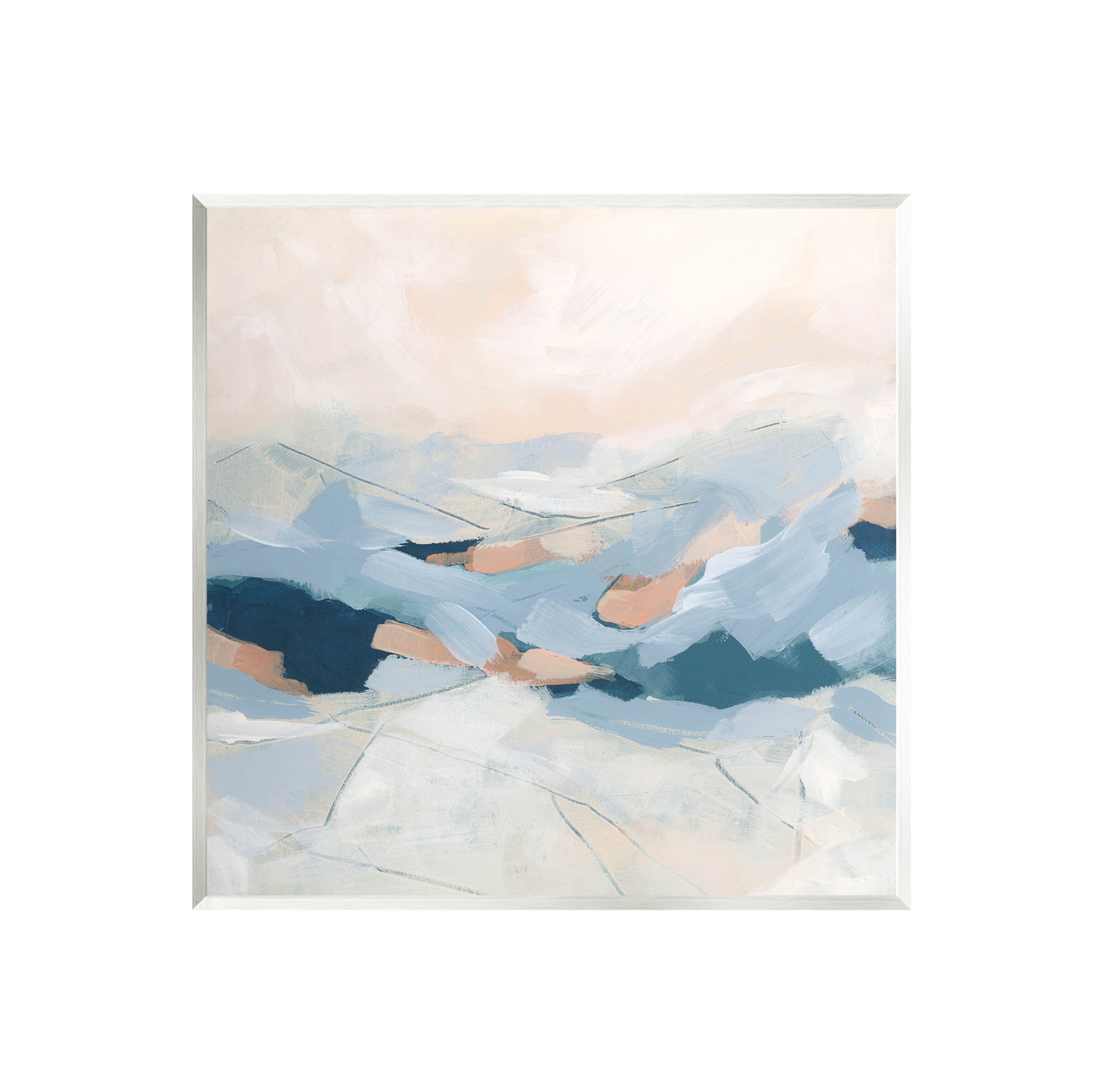 Stupell Industries Modern Brushed Mountain Landscape Painting Unframed Art Print Wall Art, Design by June Erica Vess