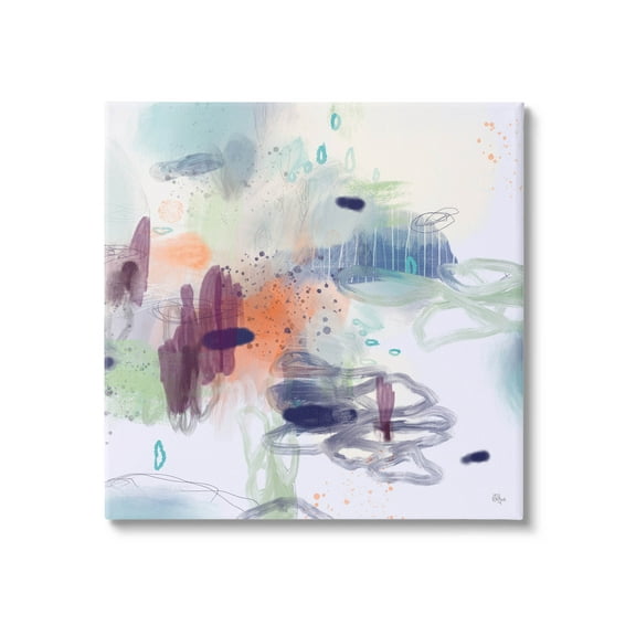 Stupell Industries Modern Busy Squiggle Shapes Graphic Art Gallery Wrapped Canvas Print Wall Art, Design by Lisa Ridgers