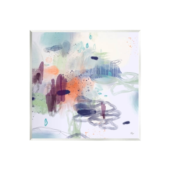 Stupell Industries Modern Busy Squiggle Shapes Graphic Art Unframed Art Print Wall Art, Design by Lisa Ridgers