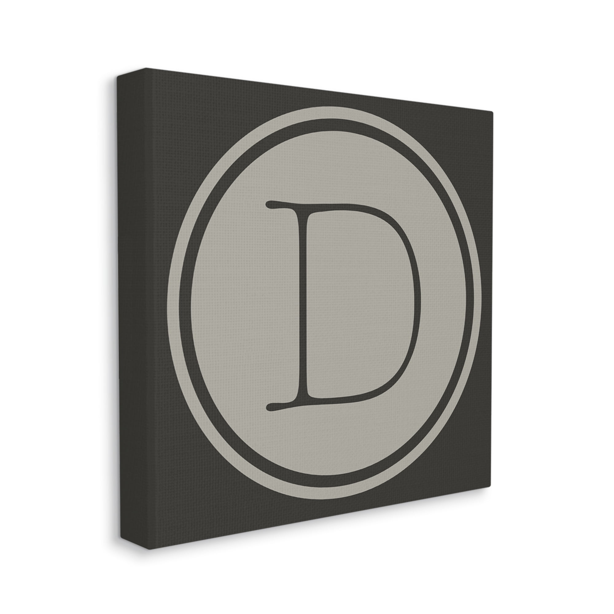 Stupell Industries Modern C Initial Circular Shape Elevator Key Typography Painting Gallery Wrapped Canvas Print Wall Art, 30 x 30