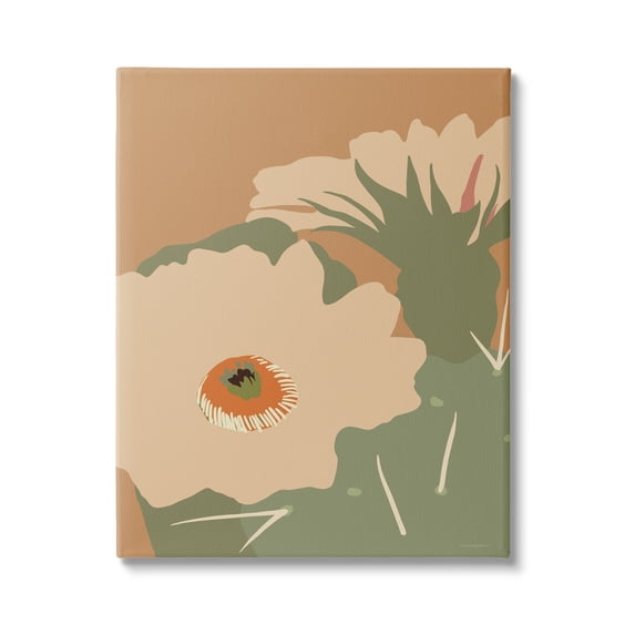 Stupell Industries Modern Cactus Flower Blossom Arid Vegetation Plants Graphic Art Gallery Wrapped Canvas Print Wall Art, Design by Kamdon Kreations