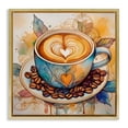 thumbnail image 1 of Stupell Industries Modern Modern Café Latte Gold Floating Frame Canvas Art, 25 x 25, by Alina Georgescu, 1 of 8
