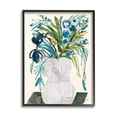 thumbnail image 1 of Stupell Industries Modern Cascading Blue Flowers Abstract Floral Arrangement Paintings Black Framed Art Print Wall Art, 24x30, by Karyn Panganiban, 1 of 5
