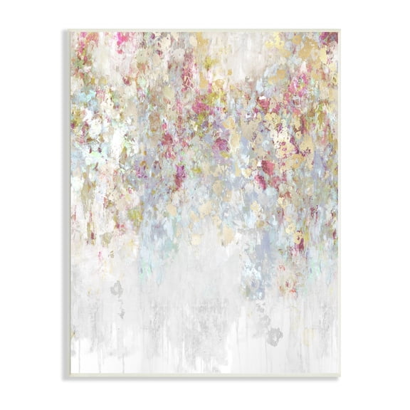 Stupell Industries Modern Cascading Pink Flowers Abstract Painting Confetti Florals, 10 x 15,Design by Nikki Robbins