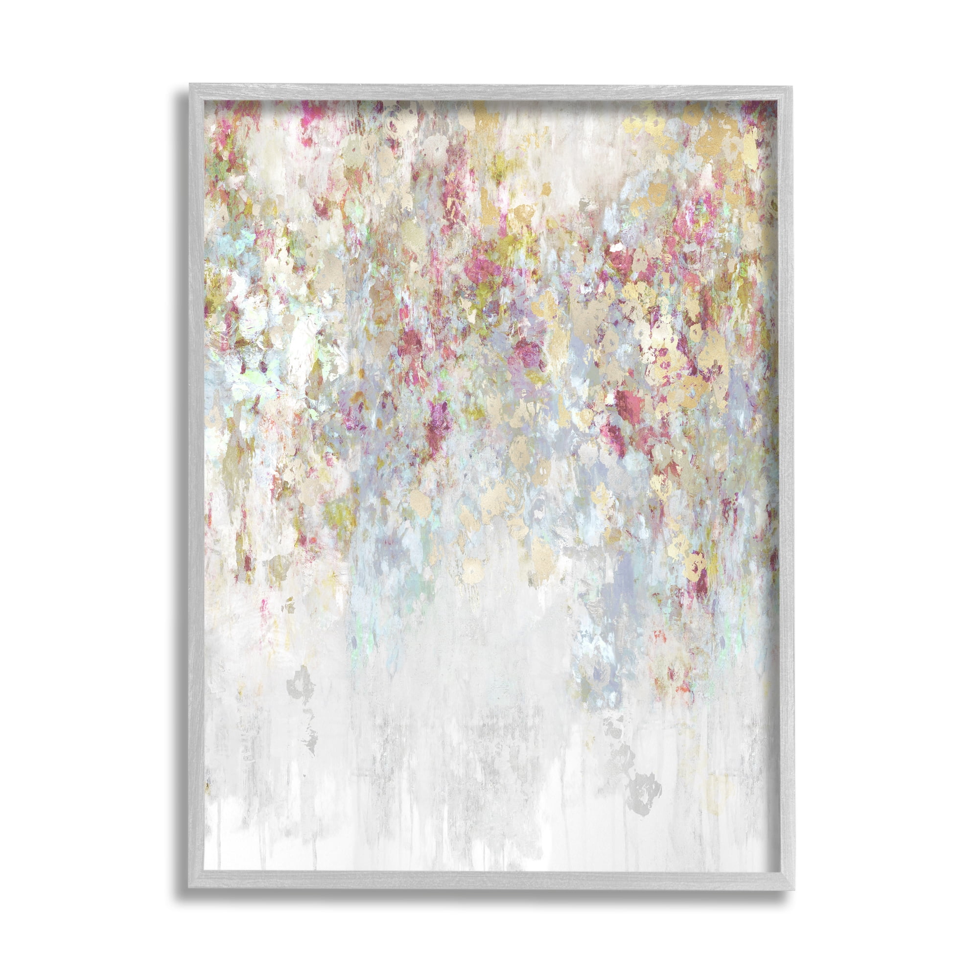 Stupell Industries Modern Cascading Pink Flowers Abstract Painting Confetti Florals, 16 x 20,Design by Nikki Robbins