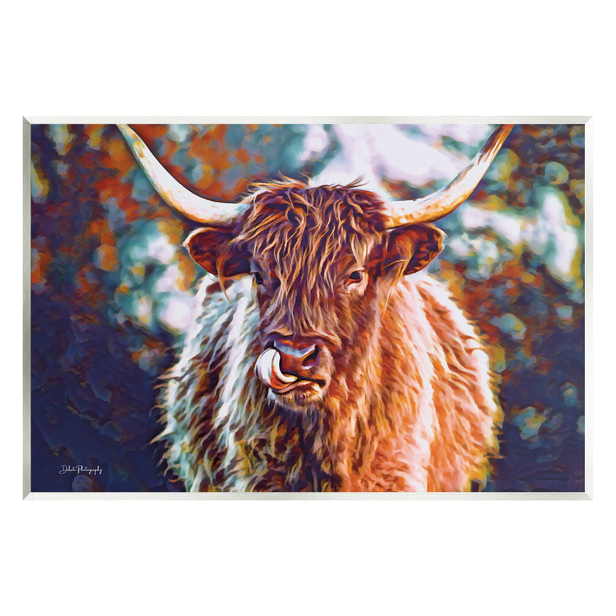 Stupell Industries Modern Cattle Portrait Animals & Insects Photography Unframed Art Print Wall Art, 19 x 13