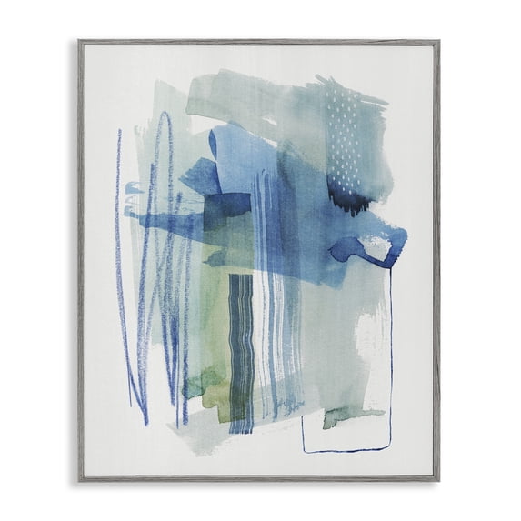 Stupell Industries Modern Chaotic Nautical Abstraction Gray Framed Giclee Art, 16 x 20, by Grace Popp