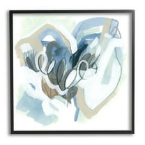 Stupell Industries Modern Chaotic Spiral Shapes Painting Black Framed Art Print Wall Art, Design by June Erica Vess