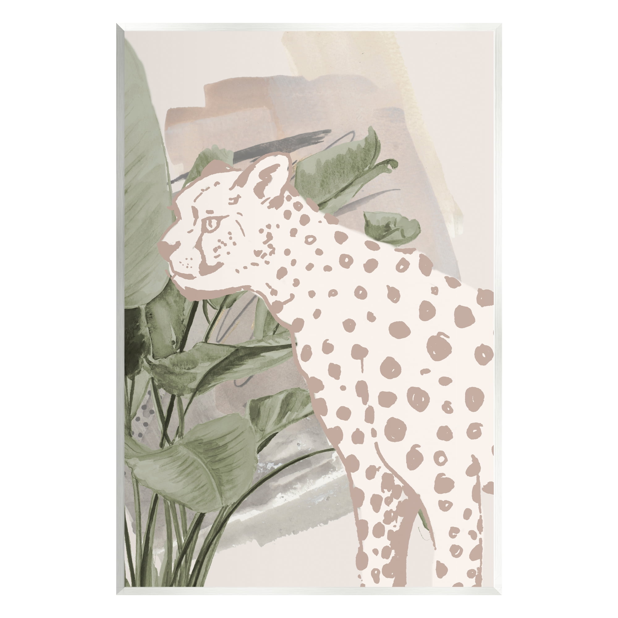Stupell Industries Modern Cheetah & Palms Animals & Insects Painting Unframed Art Print Wall Art, 13 x 19