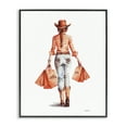 thumbnail image 1 of Stupell Industries Modern Chic Cowgirl People Painting Black Framed Art Print Wall Art, 16 x 20, 1 of 2