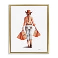 thumbnail image 1 of Stupell Industries Southwestern Modern Chic Cowgirl Gold Floating Frame Canvas Art, 17 x 21, by Amanda Greenwood, 1 of 8