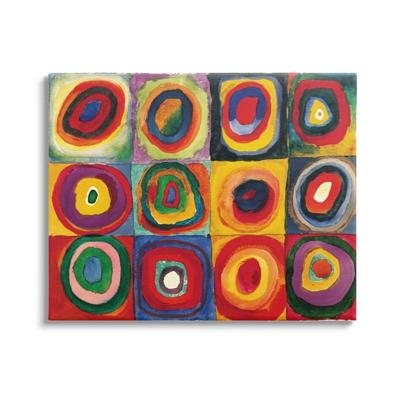 Stupell Industries Modern Circle Shapes Aligned Abstract Swirl Pattern Painting Gallery Wrapped Canvas Print Wall Art, Design by Wassily Kandinsky