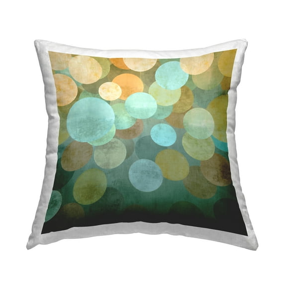 Stupell Industries Modern Circles Geometric Pattern Square Decorative Printed Throw Pillow, 18 x 18,