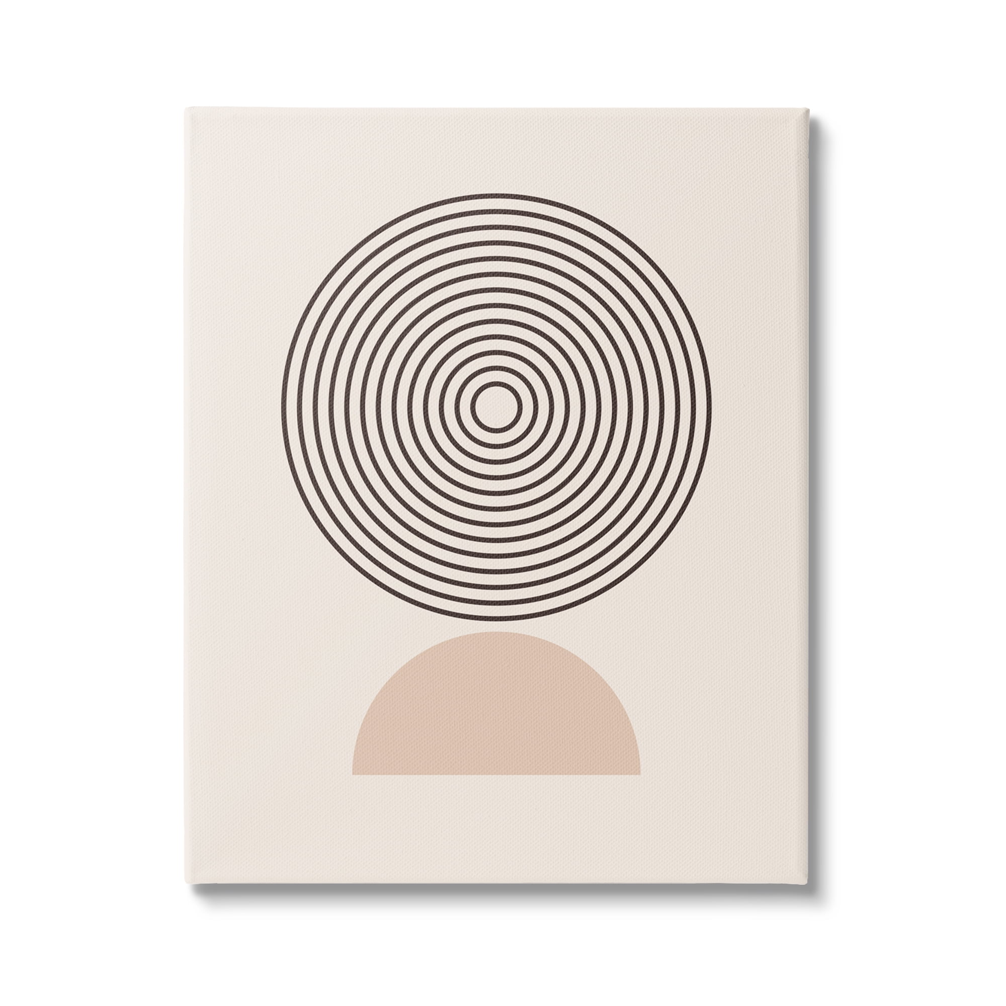 Stupell Industries Modern Circles on Beige Abstract Painting Gallery Wrapped Canvas Print Wall Art, 30 x 40