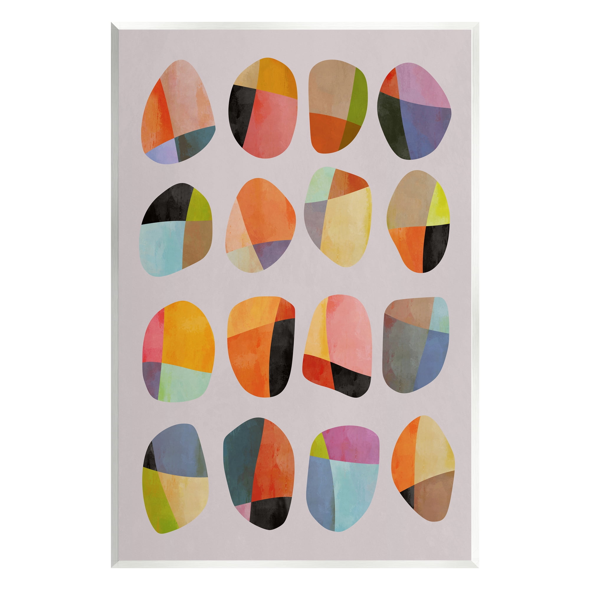 Stupell Industries Modern Circular Shapes Abstract Painting Unframed Art Print Wall Art, 10 x 15