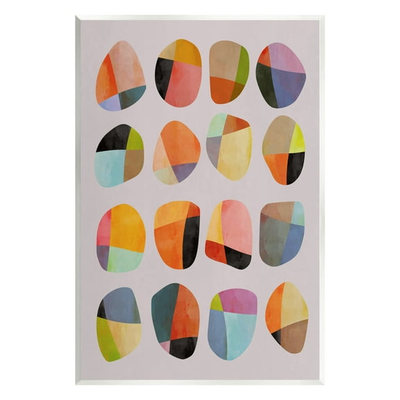 Stupell Industries Modern Circular Shapes Abstract Painting Unframed Art Print Wall Art, 10 x 15