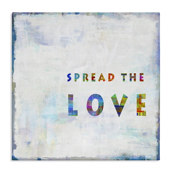 Stupell Industries Modern Colorful Spread the Love Canvas Art, 30 x 30, by Jamie MacDowell