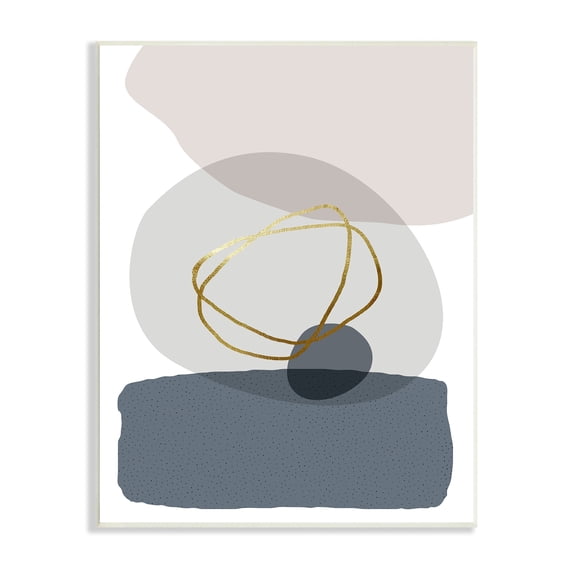 Stupell Industries Modern Contemporary Abstract Rock Shapes Glam Detail, 13 x 19, Design by Urban Epiphany