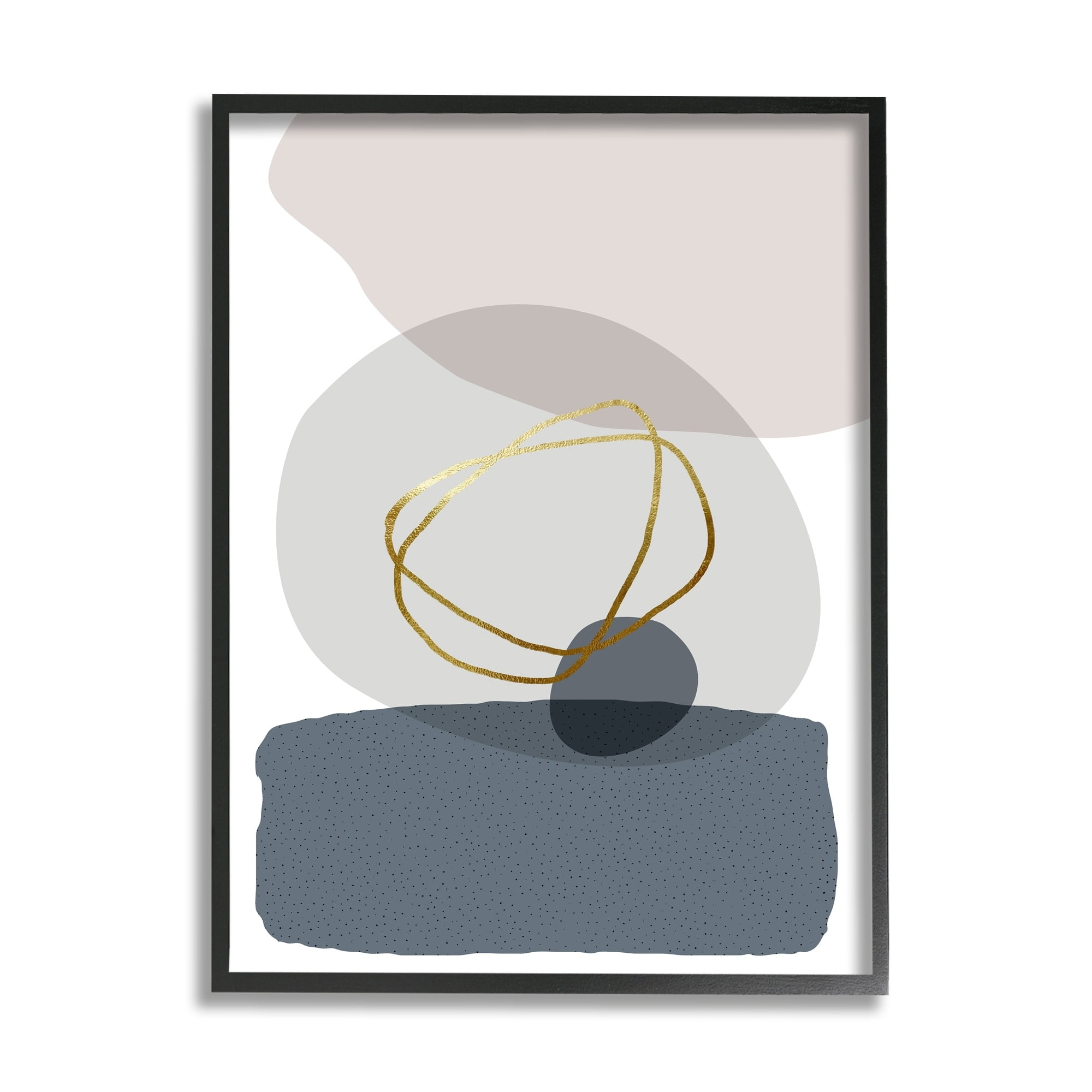 Stupell Industries Modern Contemporary Abstract Rock Shapes Glam Detail, 16 x 20, Design by Urban Epiphany