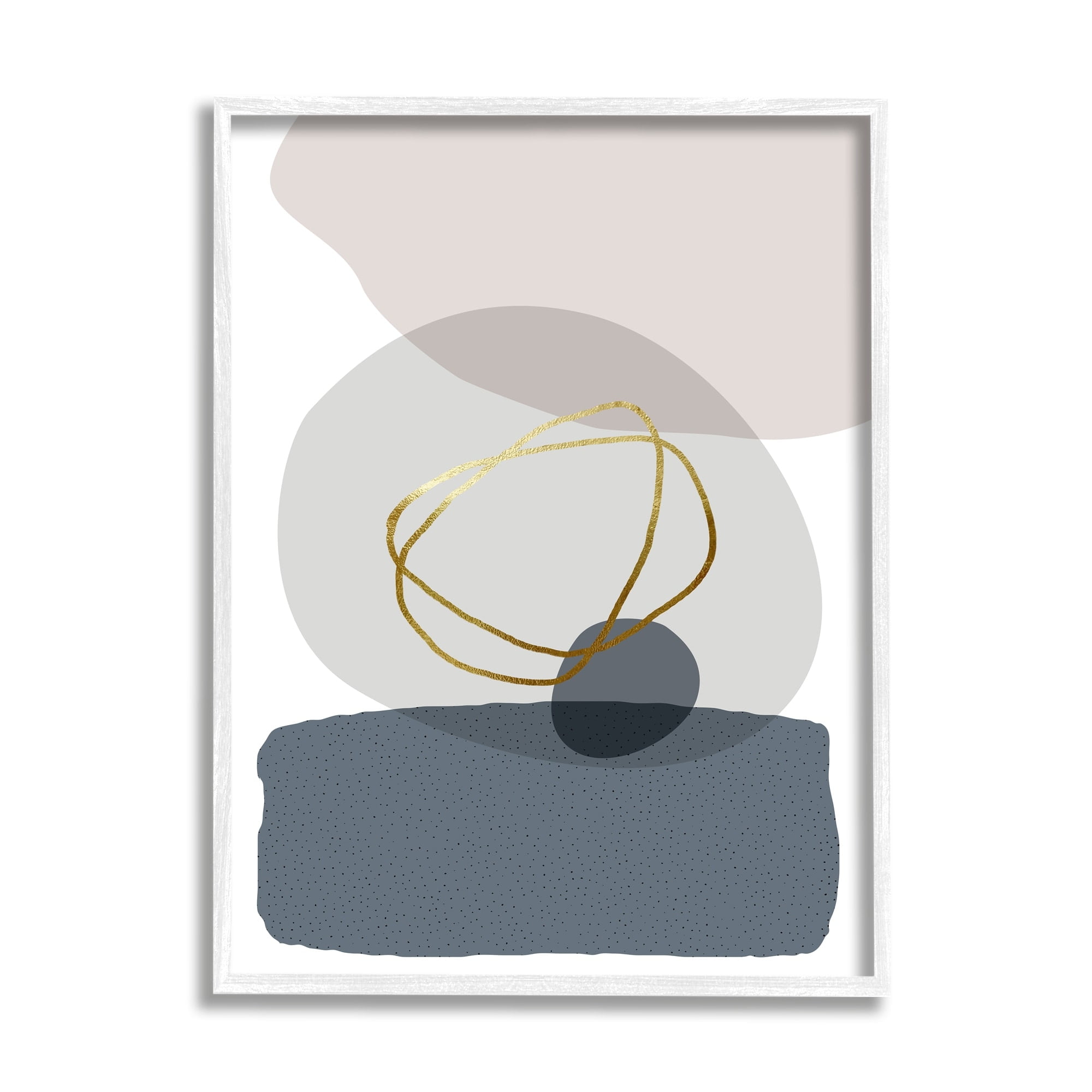 Stupell Industries Modern Contemporary Abstract Rock Shapes Glam Detail, 24 x 30, Design by Urban Epiphany