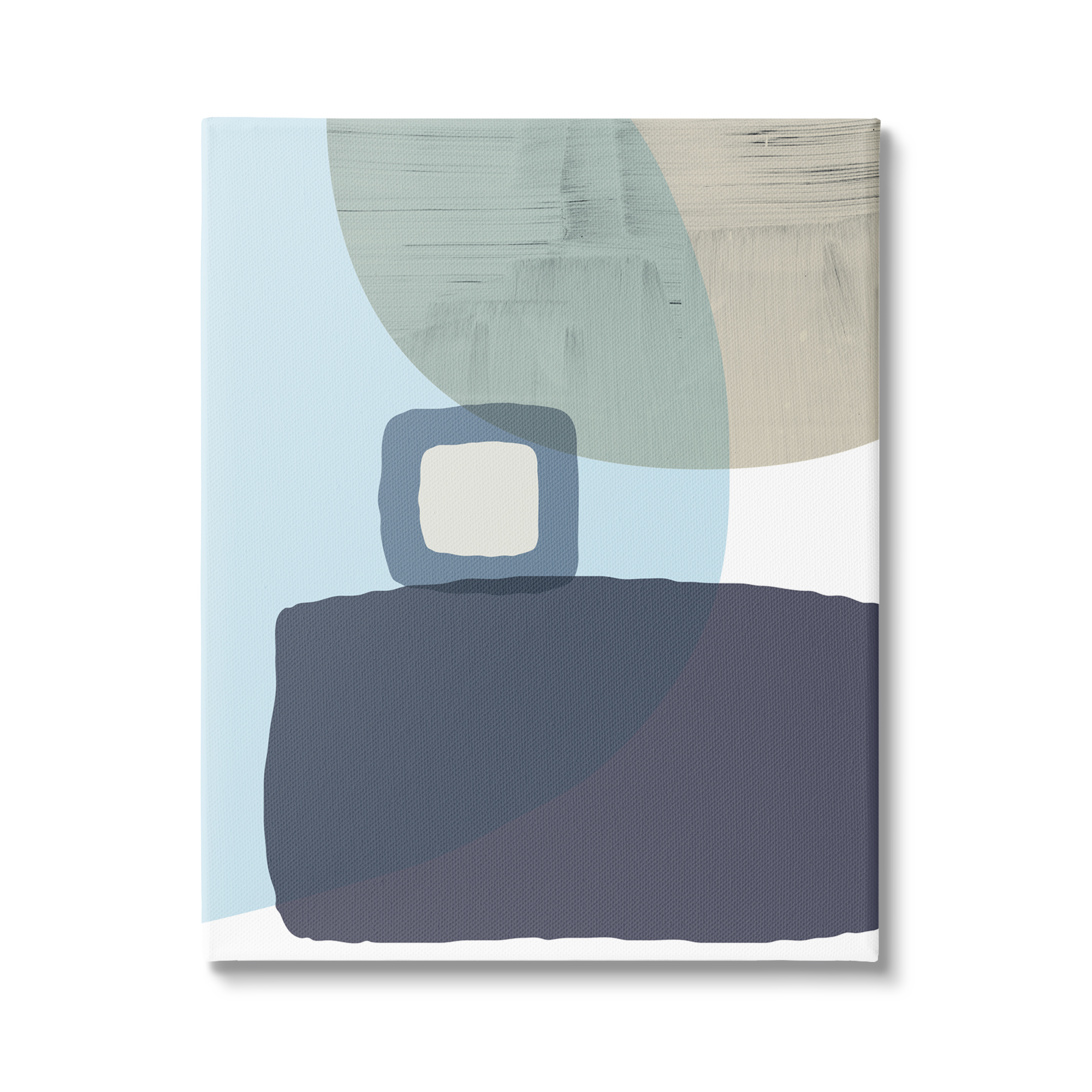 Stupell Industries Modern Contemporary Sleek Blue Geometric Shapes Canvas Wall Art, 30 x 40, Design by Urban Epiphany
