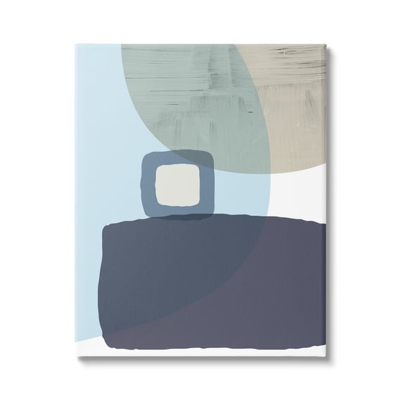 Stupell Industries Modern Contemporary Sleek Blue Geometric Shapes Canvas Wall Art, 36 x 48, Design by Urban Epiphany
