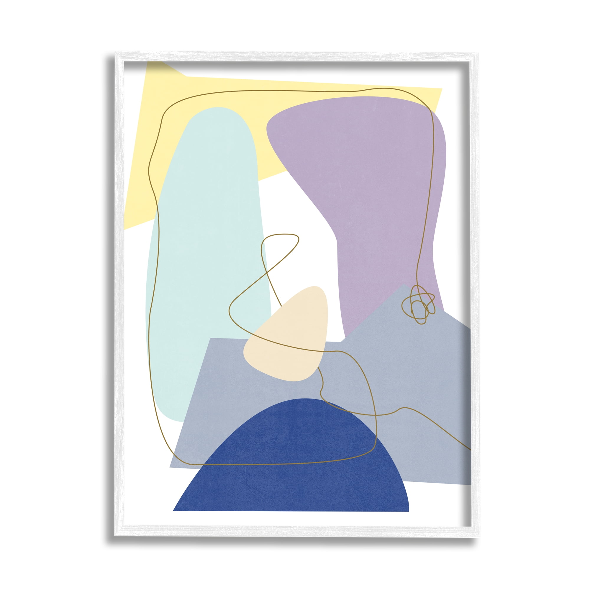 Stupell Industries Modern Contrasting Shape Abstraction Blue Purple Green, 11 x 14, Design by Melissa Wang