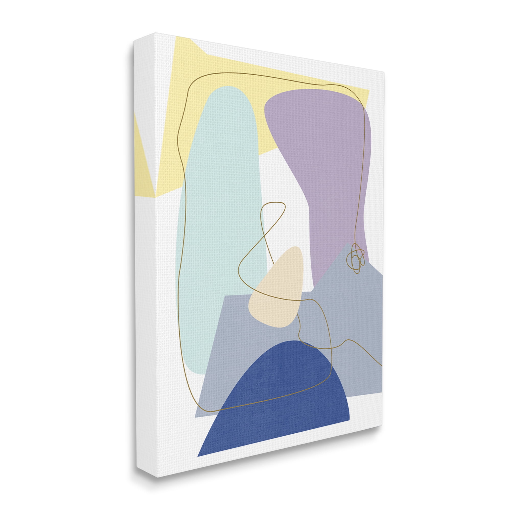 Stupell Industries Modern Contrasting Shape Abstraction Blue Purple Green, 36 x 48, Design by Melissa Wang