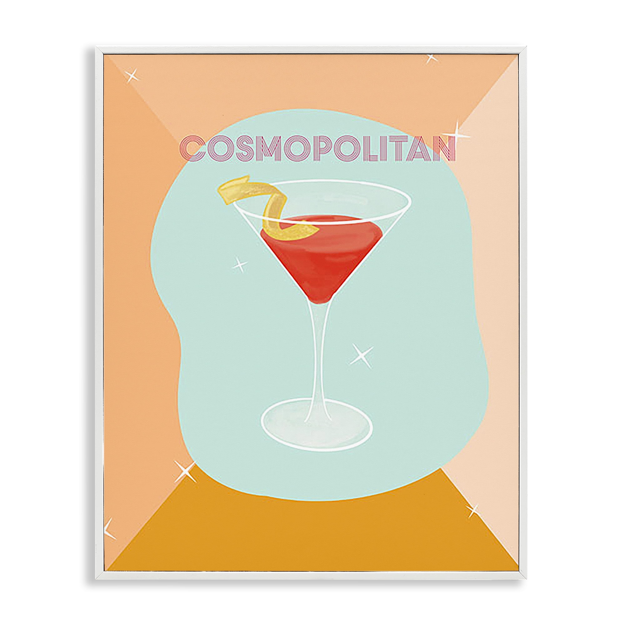 Stupell Industries Modern Cosmopolitan Drink Food & Beverage Painting White Framed Art Print Wall Art, 24 x 30