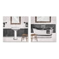 thumbnail image 1 of Stupell Industries Modern Country Bathroom Interior Still Life Black White Wall Plaque Design by Milli Villa, 2 Piece, 12" x 12", 1 of 6