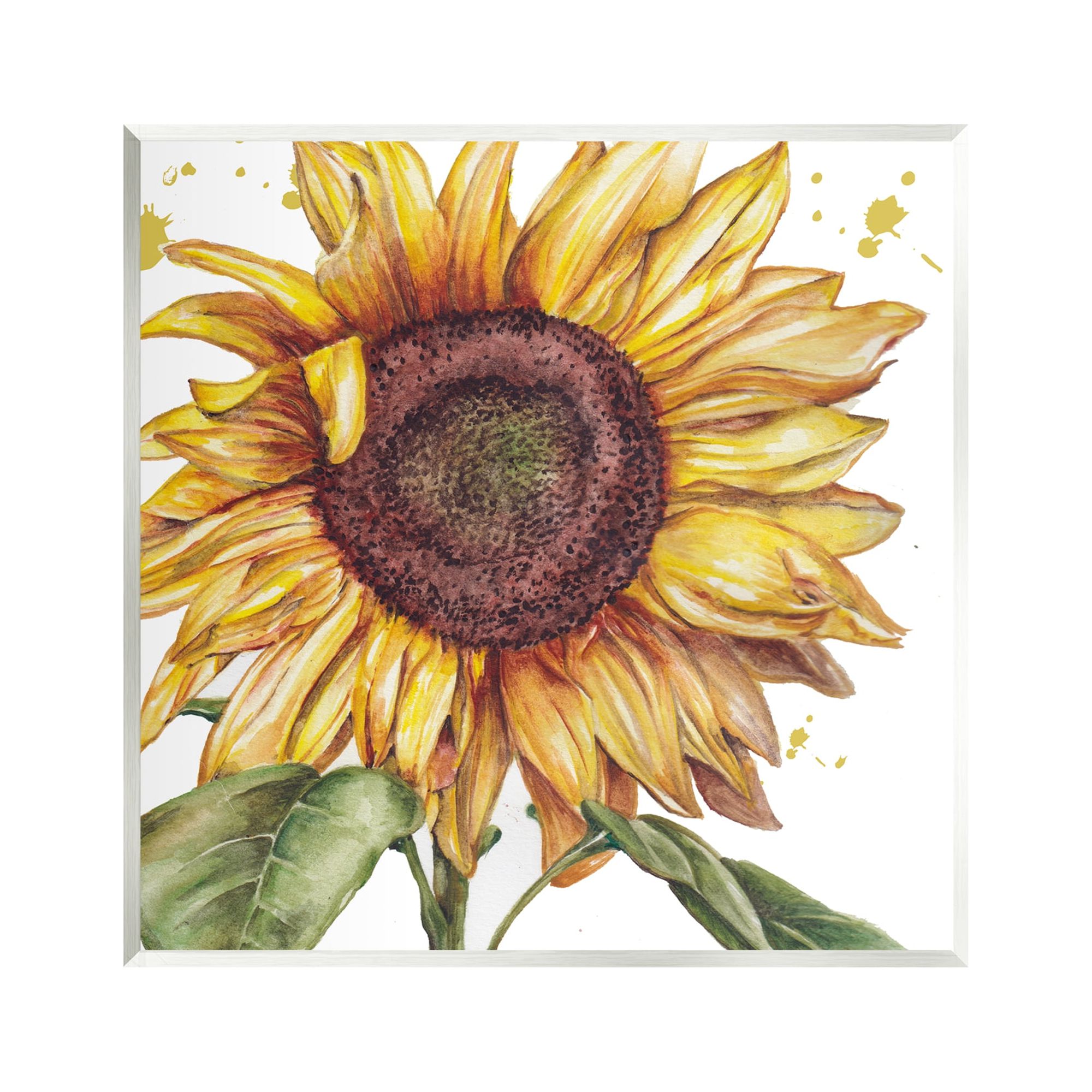 Stupell Industries Modern Country Sunflower Botanical & Floral Painting Unframed Art Print Wall Art, 12 x 12