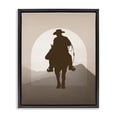 thumbnail image 1 of Stupell Industries Modern Cowboy & Desert Dunes Black Floating Frame Canvas Art, 17 x 21, by Karen Smith, 1 of 8