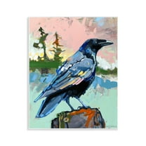 Stupell Industries Modern Crow Portrait Birds Painting Unframed Art Print Wall Art, 11 x 14