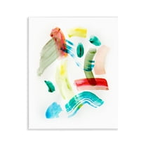 Stupell Industries Modern Curved Brush Strokes Abstract Painting Unframed Art Print Wall Art, 11 x 14