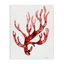 Stupell Industries Modern Curved Coral Nautical & Beach Painting Wrapped Canvas Art Print Wall Art, 16 x 20