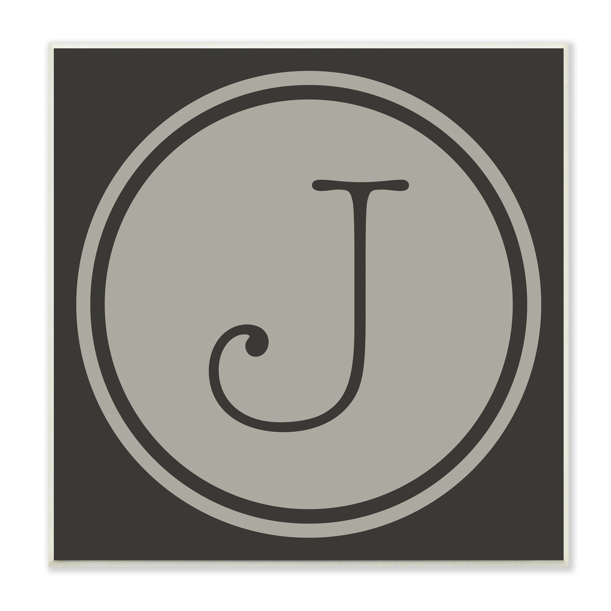 Stupell Industries Modern D Initial Elevator Key Circular Shape Typography Painting Unframed Art Print Wall Art, 12 x 12