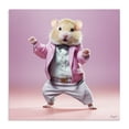 thumbnail image 1 of Stupell Industries Modern Dancing Hamster Portrait Canvas Art, 17 x 17, by Roozbeh, 1 of 8
