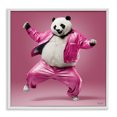 thumbnail image 1 of Stupell Industries Modern Dancing Panda in Pink White Framed Giclee Art, 17 x 17, by Roozbeh, 1 of 8