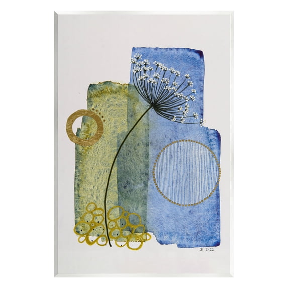 Stupell Industries Modern Dandelion Sprig Abstract Painting Unframed Art Print Wall Art, 10 x 15