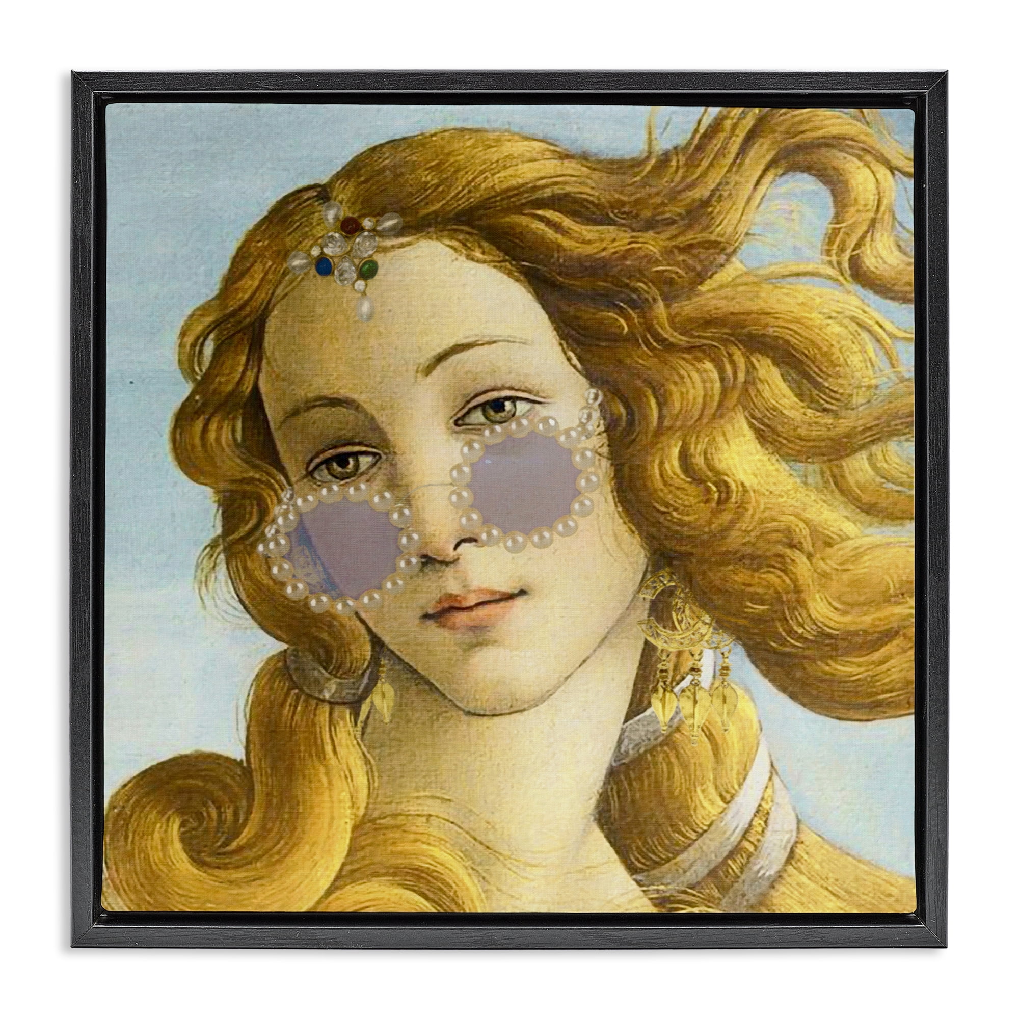 Stupell Industries Modern Day Venus Shades Black Framed Floater Canvas Wall Art, design by Grotto Studios