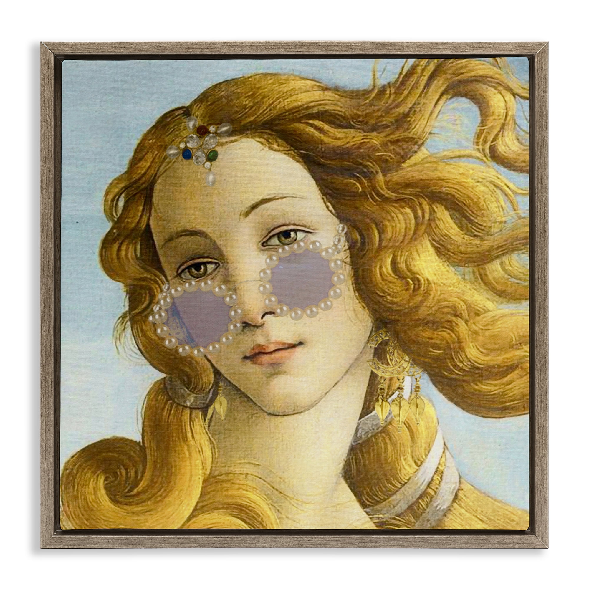 Stupell Industries Modern Day Venus Shades Brown Framed Floater Canvas Wall Art, design by Grotto Studios