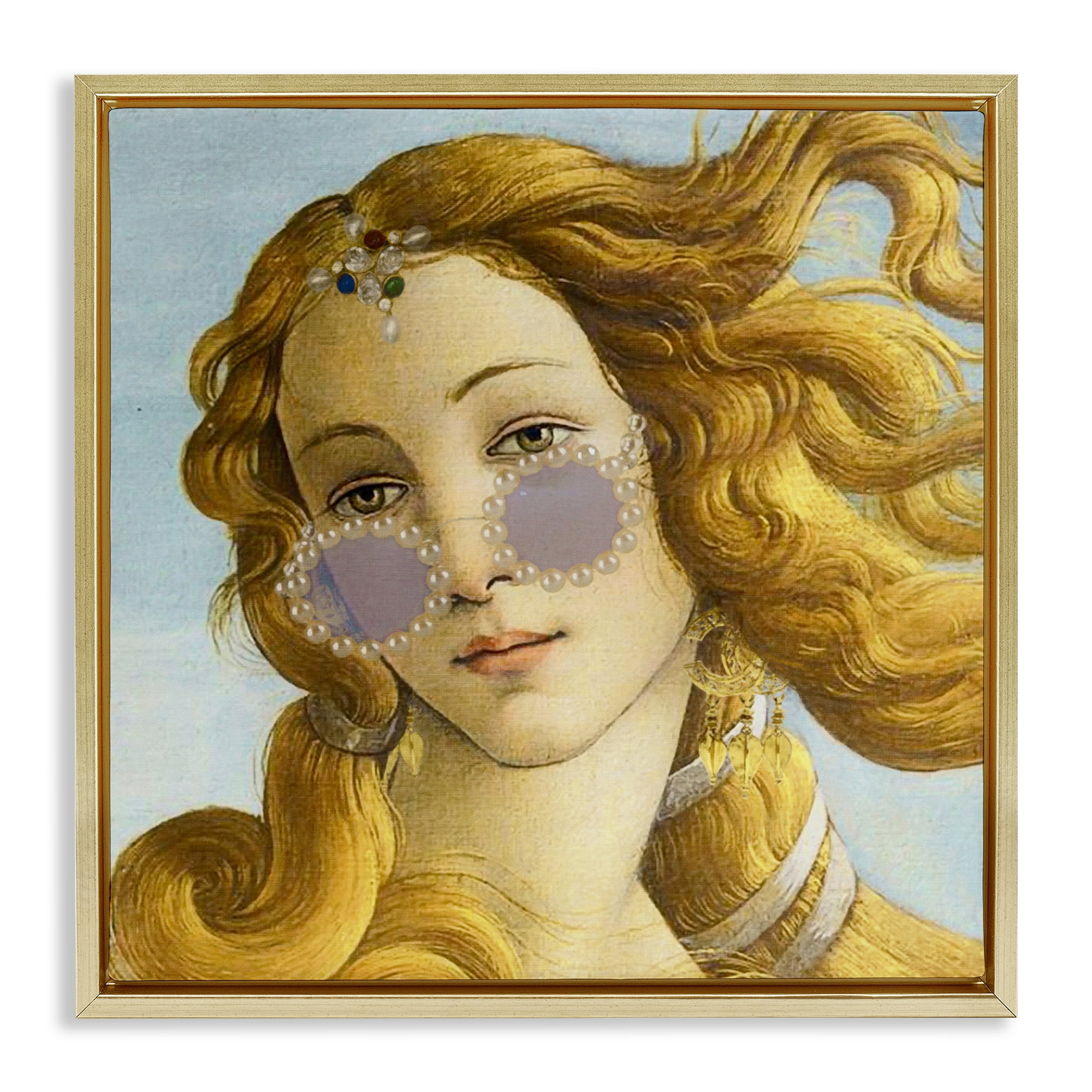 Stupell Industries Modern Day Venus Shades Gold Framed Floater Canvas Wall Art, design by Grotto Studios